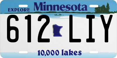 MN license plate 612LIY