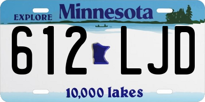 MN license plate 612LJD