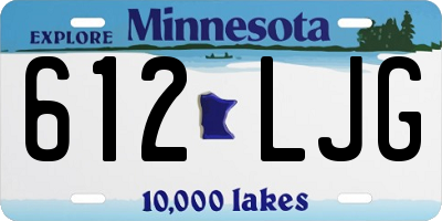 MN license plate 612LJG