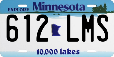MN license plate 612LMS