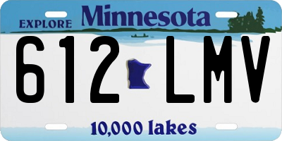 MN license plate 612LMV