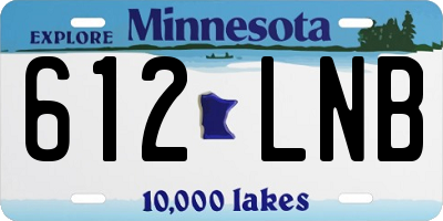 MN license plate 612LNB