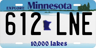 MN license plate 612LNE