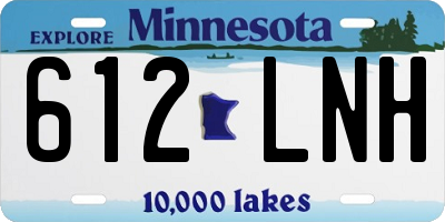 MN license plate 612LNH