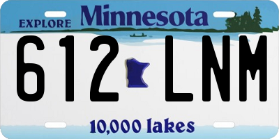 MN license plate 612LNM