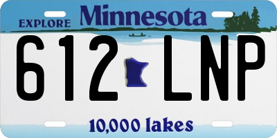 MN license plate 612LNP