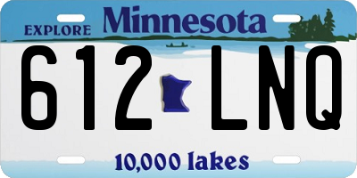 MN license plate 612LNQ