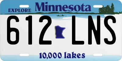 MN license plate 612LNS