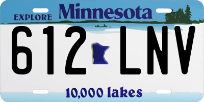 MN license plate 612LNV