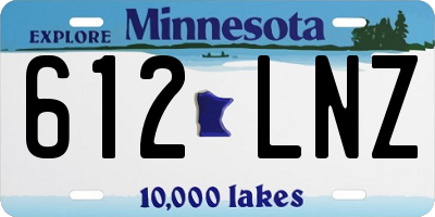 MN license plate 612LNZ