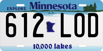 MN license plate 612LOD