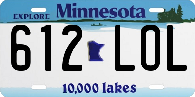 MN license plate 612LOL