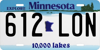 MN license plate 612LON