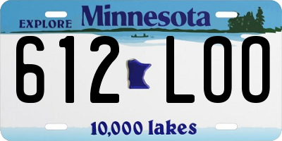 MN license plate 612LOO