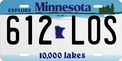 MN license plate 612LOS