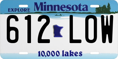 MN license plate 612LOW