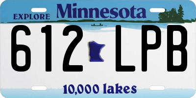 MN license plate 612LPB