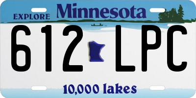 MN license plate 612LPC