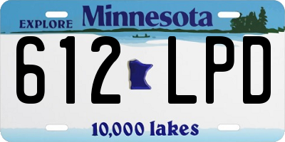 MN license plate 612LPD