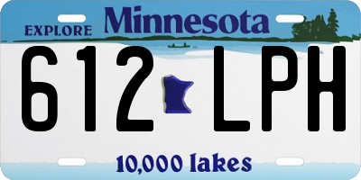 MN license plate 612LPH