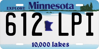 MN license plate 612LPI