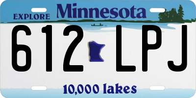 MN license plate 612LPJ