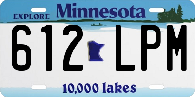 MN license plate 612LPM