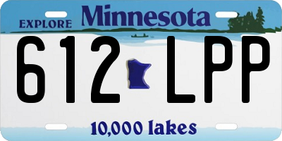 MN license plate 612LPP