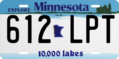 MN license plate 612LPT