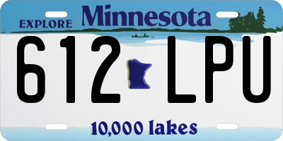 MN license plate 612LPU