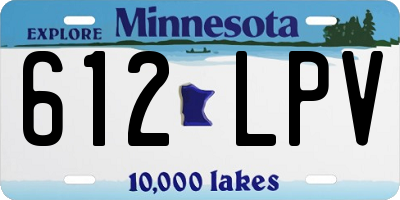 MN license plate 612LPV