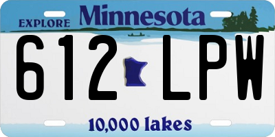 MN license plate 612LPW