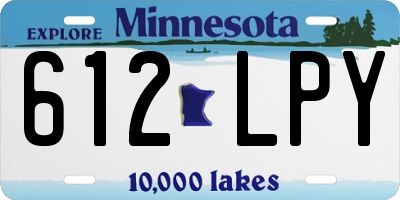 MN license plate 612LPY