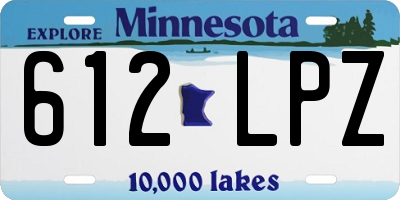 MN license plate 612LPZ