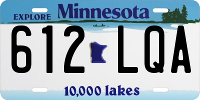 MN license plate 612LQA