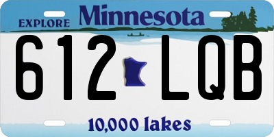 MN license plate 612LQB