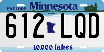 MN license plate 612LQD
