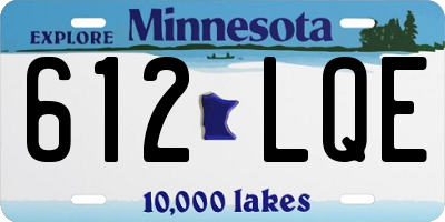 MN license plate 612LQE