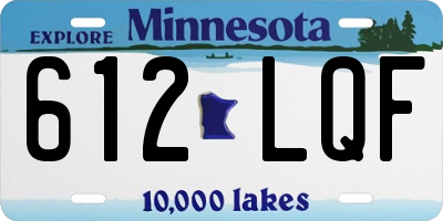MN license plate 612LQF
