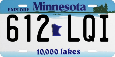 MN license plate 612LQI