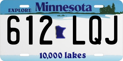 MN license plate 612LQJ