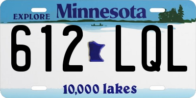 MN license plate 612LQL