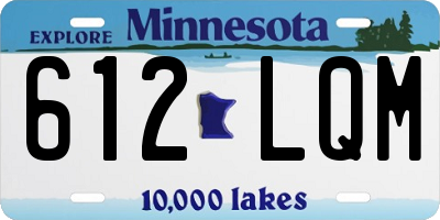 MN license plate 612LQM