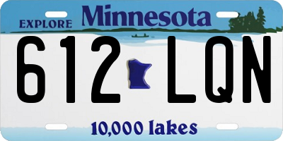 MN license plate 612LQN
