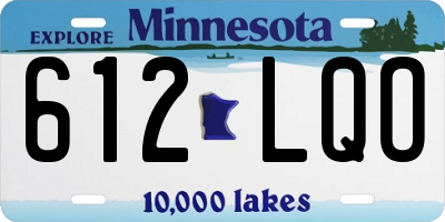 MN license plate 612LQO
