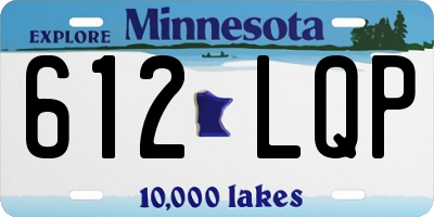 MN license plate 612LQP