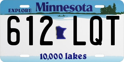MN license plate 612LQT