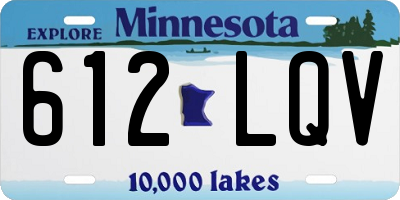 MN license plate 612LQV