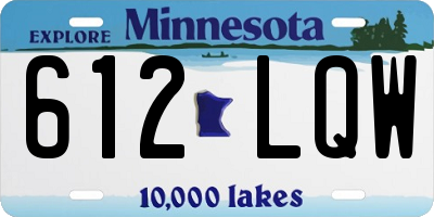 MN license plate 612LQW