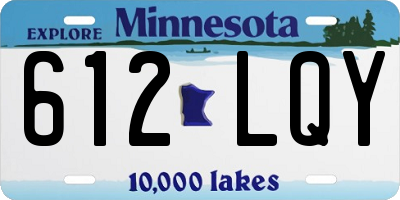 MN license plate 612LQY